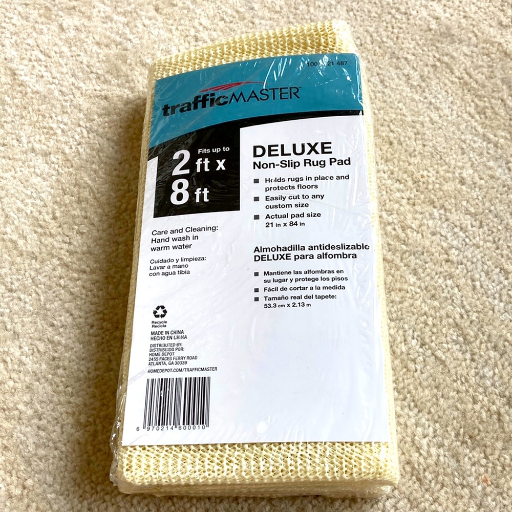 5//$25 New in pkg. ONE  Traffic Master non slip rug pad multiple available.